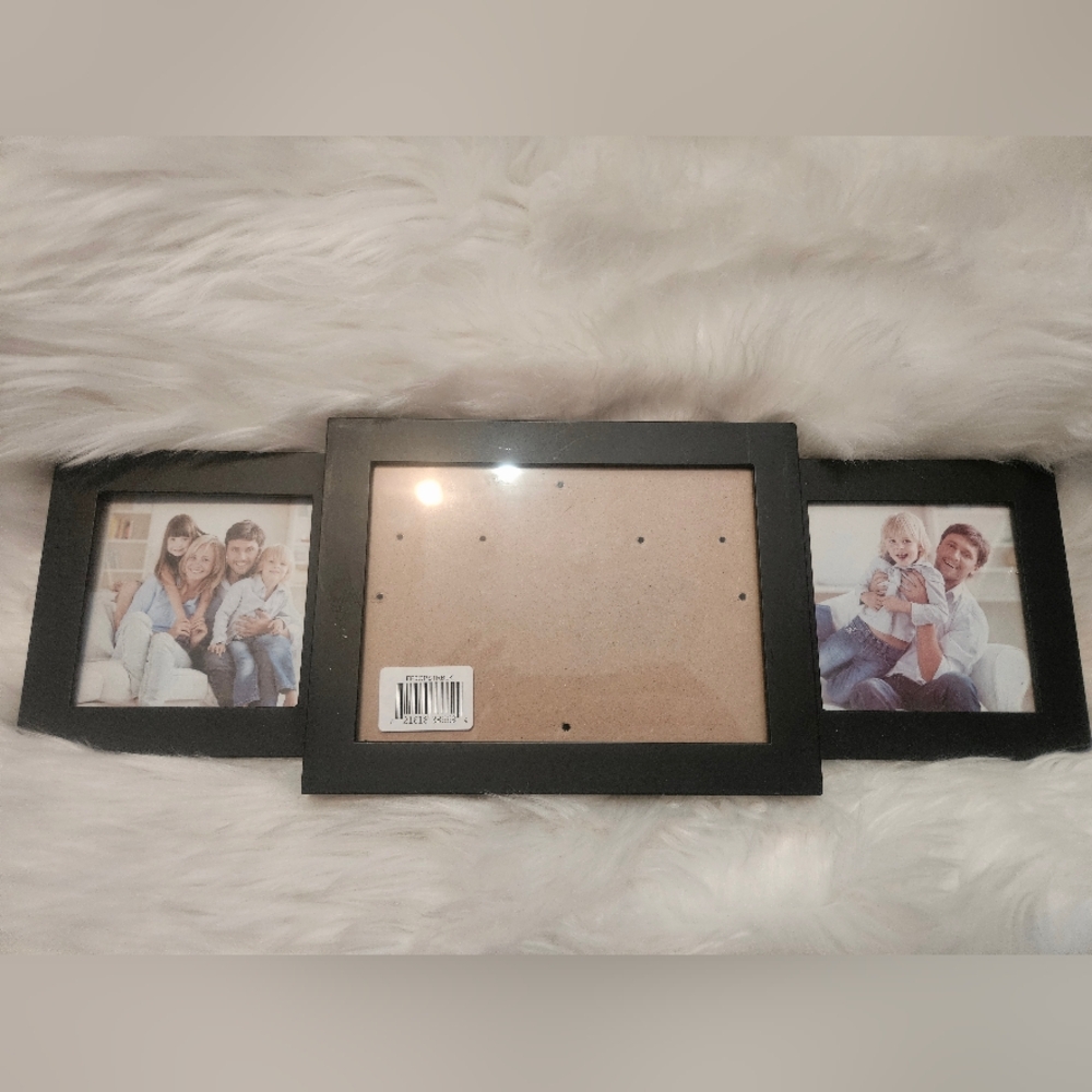 Black Triple Photo Wood‎ Frame